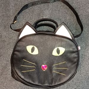 LUV BETSEY by BETSEY JOHNSON Jeweled Black Kitty Cat Backpack Great Condition!!!